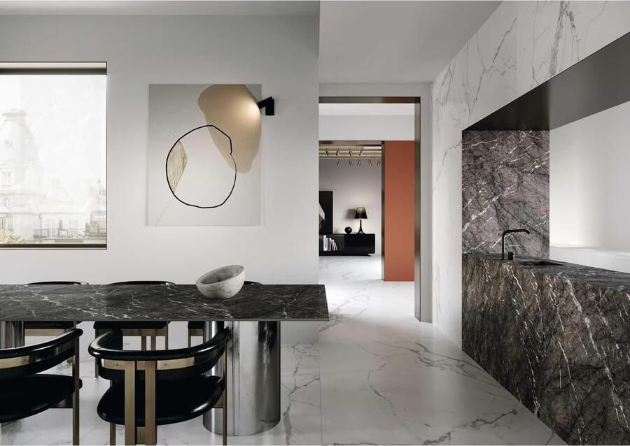 Marazzi italie Grandemarble Vloertegel | 120x278 cm | Gerectificeerd | Marmerlook | Mat Wit - Foto 2