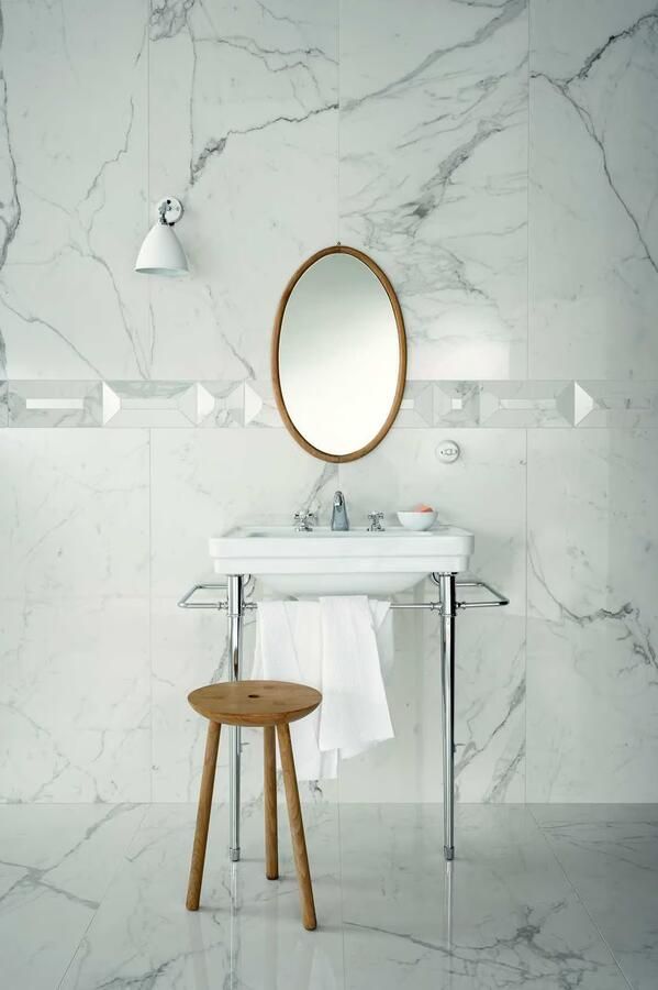 Marazzi Allmarble Statuario Lux vloertegel marmer look 60x60 cm wit glans - Foto 2