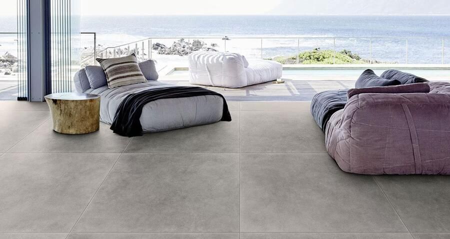 Marazzi Material Light Grey Rett vloertegel beton look 120x120 cm grijs mat - Foto 4