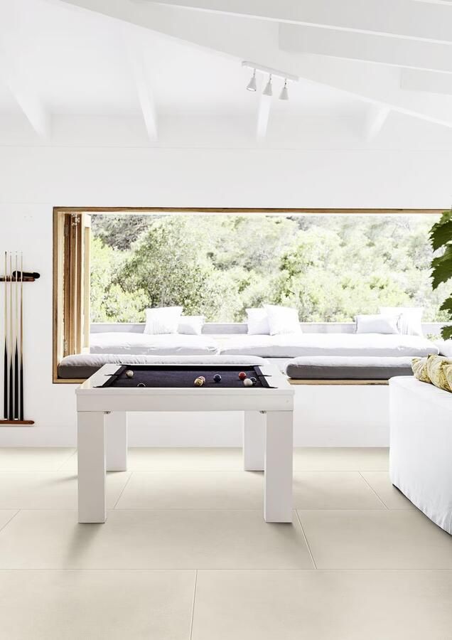 Marazzi Material White Rett vloertegel beton look 60x120 cm grijs mat