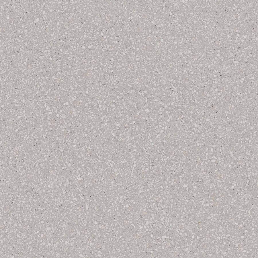 Marazzi Pinch Light Grey Rett vloertegel terazzo 120x120 cm grijs mat