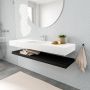 Mondiaz Alan badmeubel 150 cm solid suface planchet urban vrijhangend wastafel midden 1 kraangat wit - Thumbnail 1