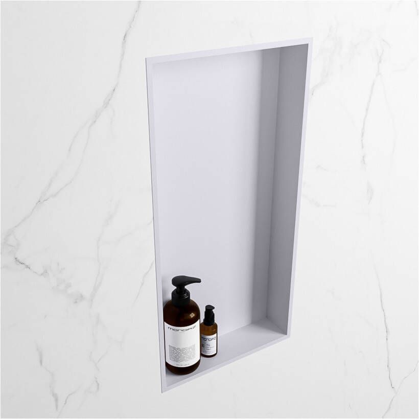 Mondiaz Wandnis Solid Surface Easy | In- en opbouw | 30x60x8 cm | 1 vak | Cale