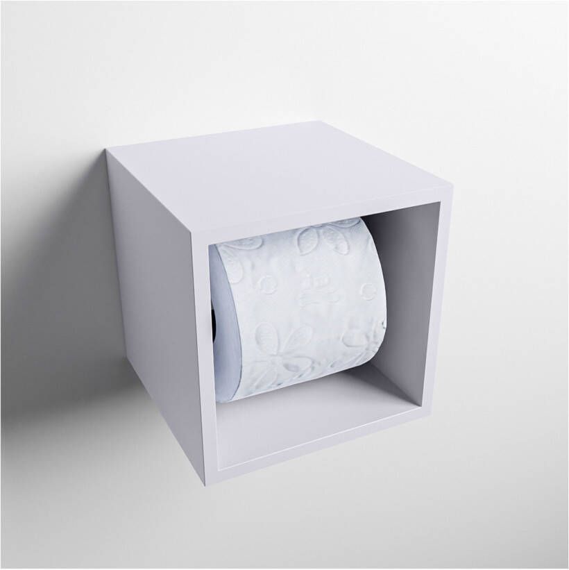 Mondiaz EASY Toiletrolhouder solid surface in- en opbouw 16x16 cm kleur Cale