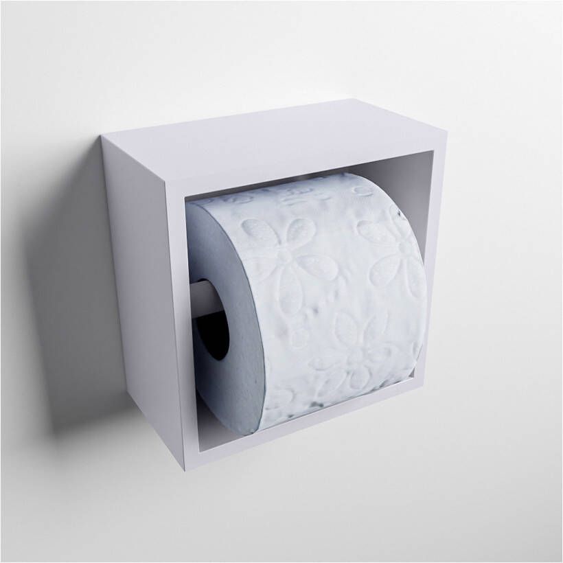 Mondiaz EASY Toiletrolhouder solid surface in- en opbouw 16x16 cm kleur Cale