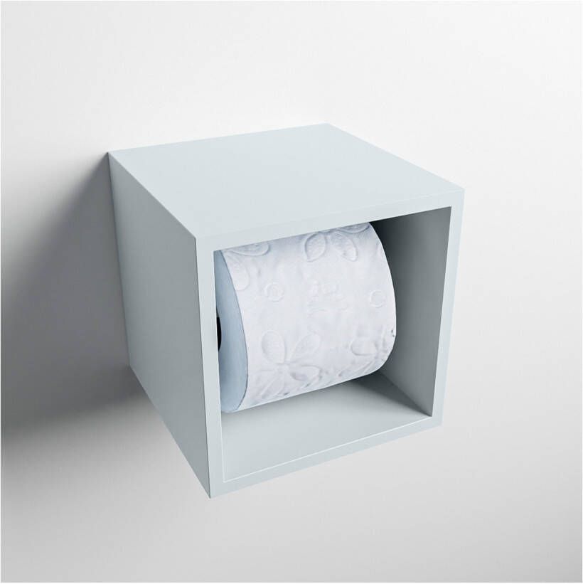 Mondiaz EASY Toiletrolhouder solid surface in- en opbouw 16x16 cm kleur Clay