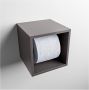 Mondiaz EASY Toiletrolhouder solid surface in- en opbouw 16x16 cm kleur Dark grey - Thumbnail 1