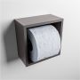 Mondiaz EASY Toiletrolhouder solid surface in- en opbouw 16x16 cm kleur Dark grey - Thumbnail 1