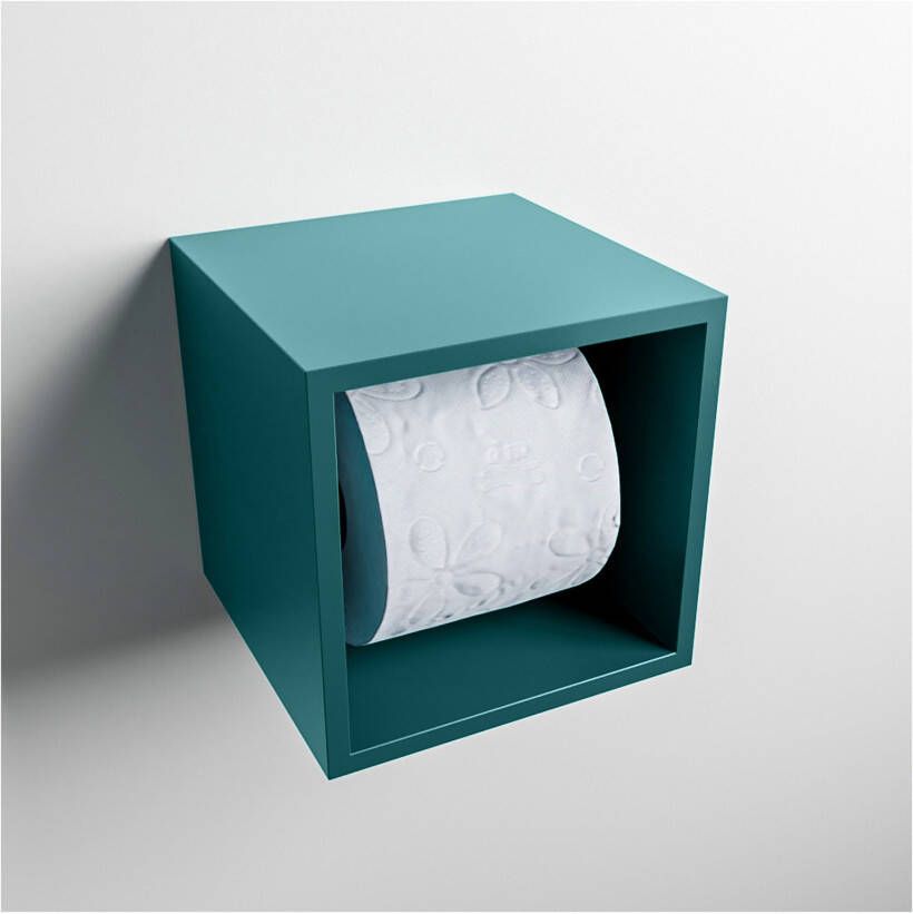 Mondiaz EASY Toiletrolhouder solid surface in- en opbouw 16x16 cm kleur Smag