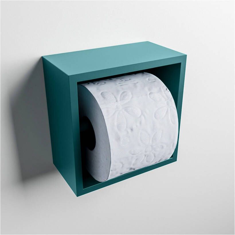 Mondiaz EASY Toiletrolhouder solid surface in- en opbouw 16x16 cm kleur Smag