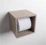 Mondiaz EASY Toiletrolhouder solid surface in- en opbouw 16x16 cm kleur Smoke - Thumbnail 1