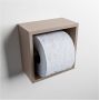 Mondiaz EASY Toiletrolhouder solid surface in- en opbouw 16x16 cm kleur Smoke - Thumbnail 1