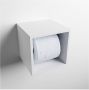 Mondiaz EASY Toiletrolhouder solid surface in- en opbouw 16x16 cm kleur Talc - Thumbnail 1