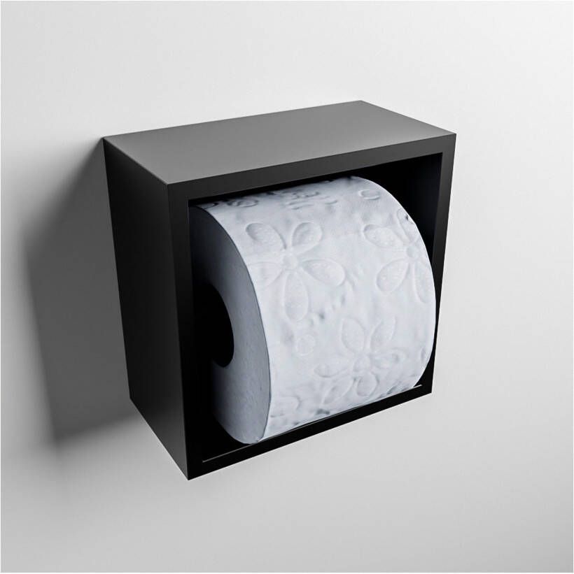 Mondiaz EASY Toiletrolhouder solid surface in- en opbouw 16x16 cm kleur Urban