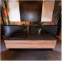 Mondiaz ERIN 150cm badmeubel onderkast washed oak met 1 lade wastafel links 1 kraangat kleur urban - Thumbnail 1