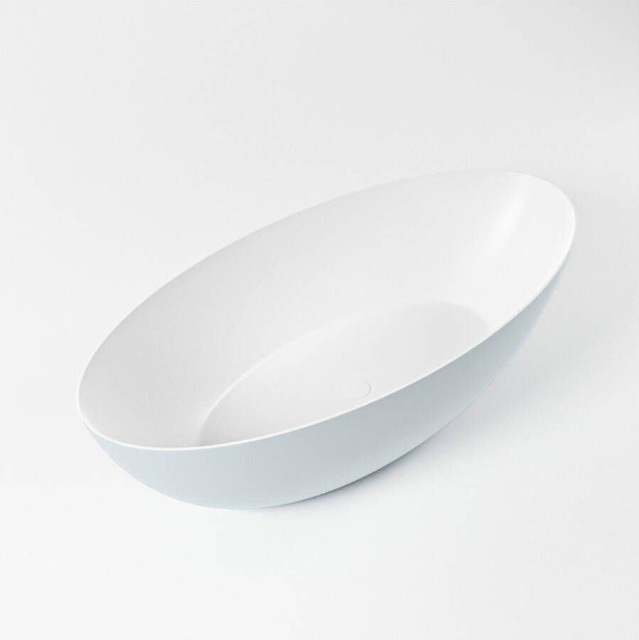 Mondiaz Vrijstaand bad Float | 170x80 cm | Solid surface | Ovaal | Clay Talc