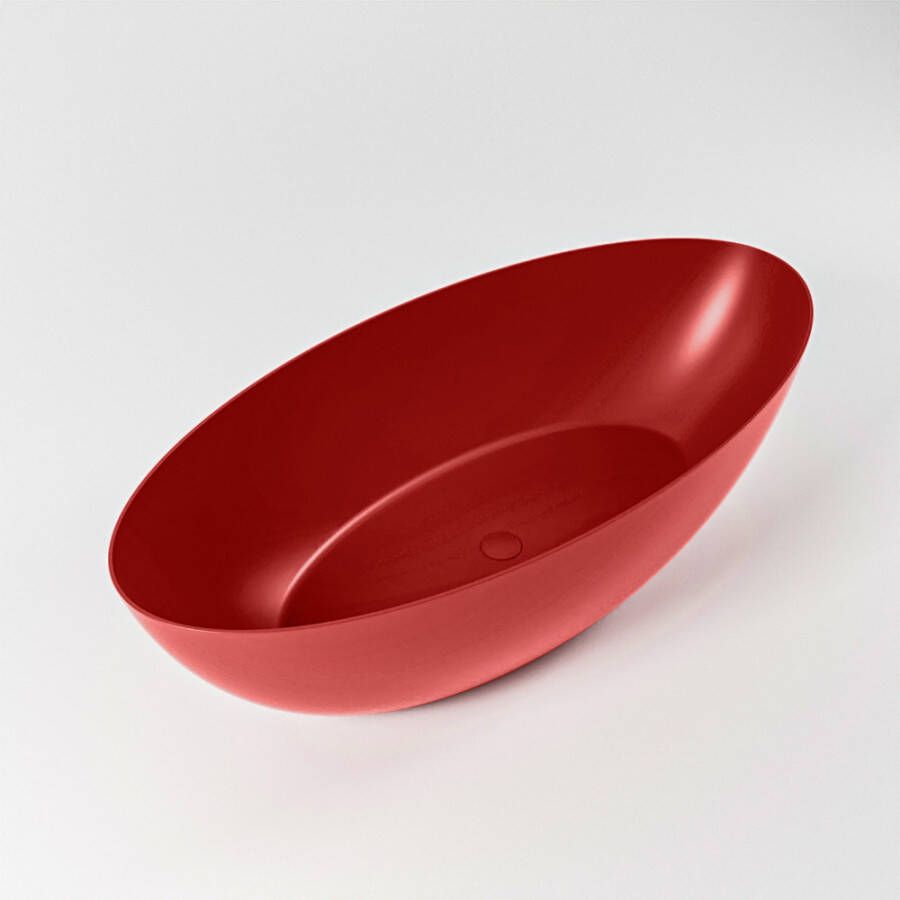 Mondiaz Vrijstaand bad Float | 170x80 cm | Solid surface | Ovaal | Fire