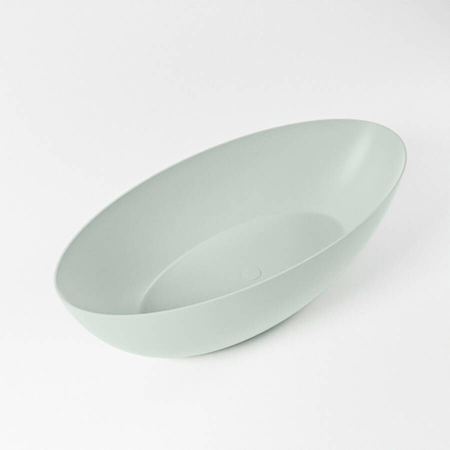 Mondiaz Vrijstaand bad Float | 170x80 cm | Solid surface | Ovaal | Greey