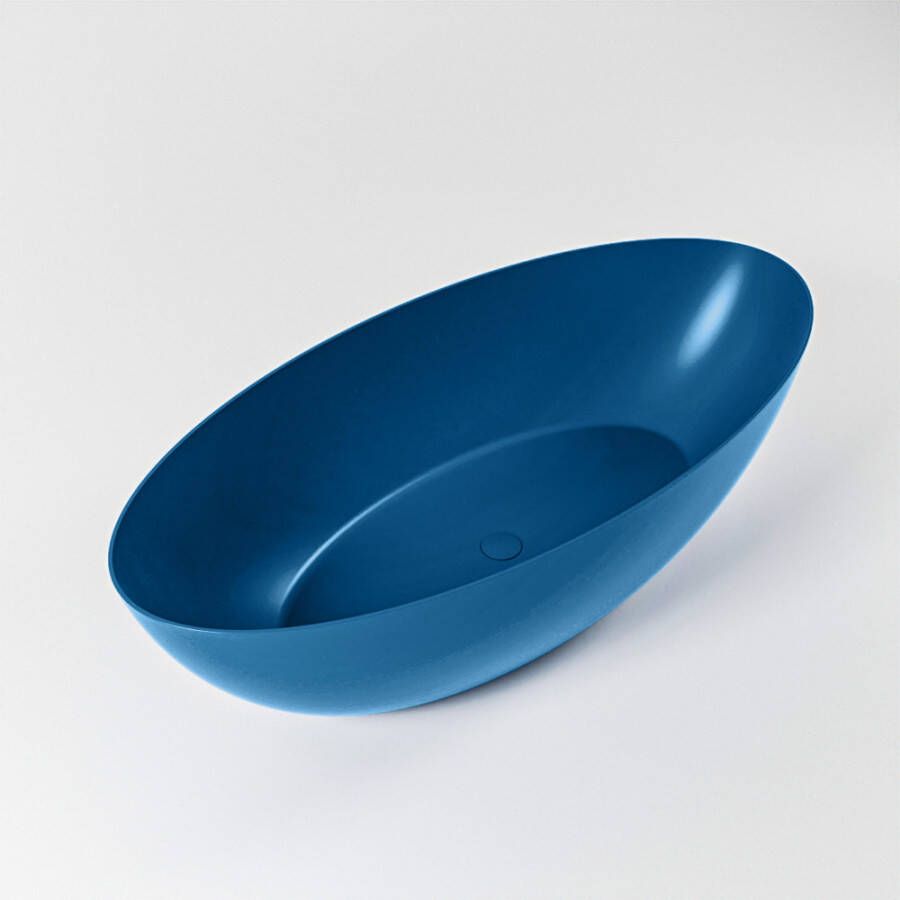 Mondiaz Vrijstaand bad Float | 170x80 cm | Solid surface | Ovaal | Jeans