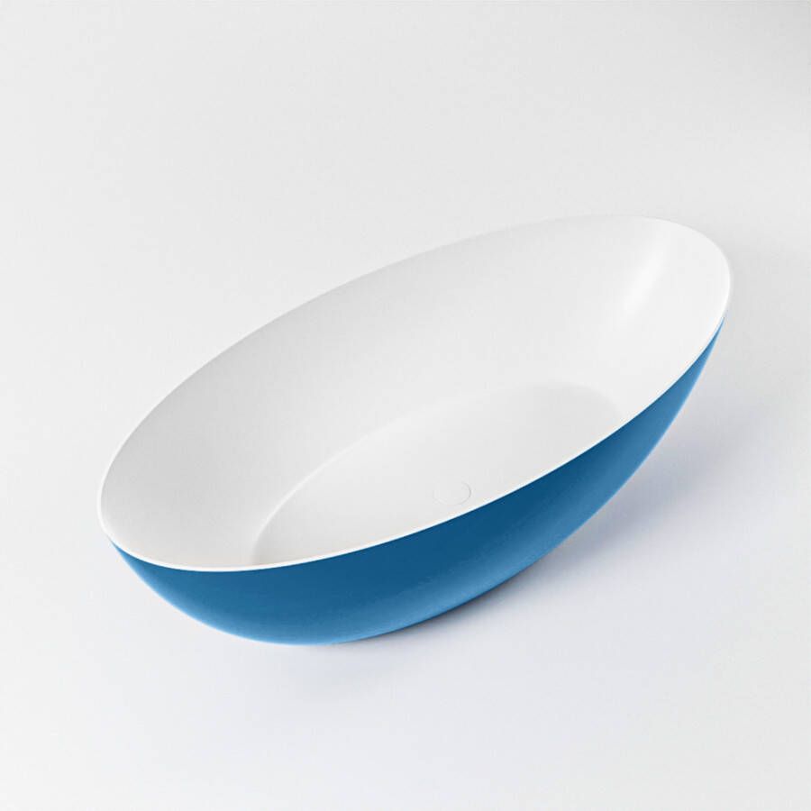 Mondiaz Vrijstaand bad Float | 170x80 cm | Solid surface | Ovaal | Jeans Talc