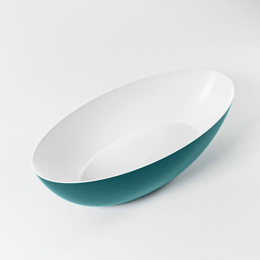 Mondiaz Vrijstaand bad Float | 170x80 cm | Solid surface | Ovaal | Smag Talc