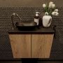 Mondiaz Fowy toiletmeubel 60cm washed oak met blad en waskom urban links 1 kraangat - Thumbnail 1