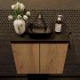 Mondiaz Fowy toiletmeubel 60cm washed oak met blad en waskom urban midden zonder kraangat - Thumbnail 1