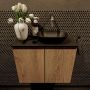 Mondiaz Fowy toiletmeubel 60cm washed oak met blad en waskom urban rechts zonder kraangat - Thumbnail 1