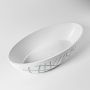 Mondiaz Vrijstaand bad Holm Design | 180x85 cm | Solid surface | Ovaal | Greey - Thumbnail 1