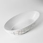 Mondiaz Vrijstaand bad Holm Design | 180x85 cm | Solid surface | Ovaal | linen - Thumbnail 1