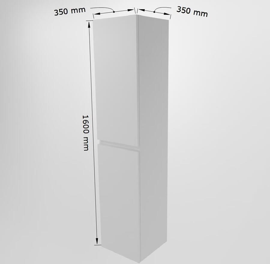 Mondiaz Aivy kolomkast softclose 160x35x35 cm greeploos 2 deuren urban
