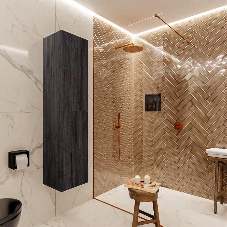 Mondiaz Beam 160cm kolomkast kleur Antracite met 2 deuren - Foto 2