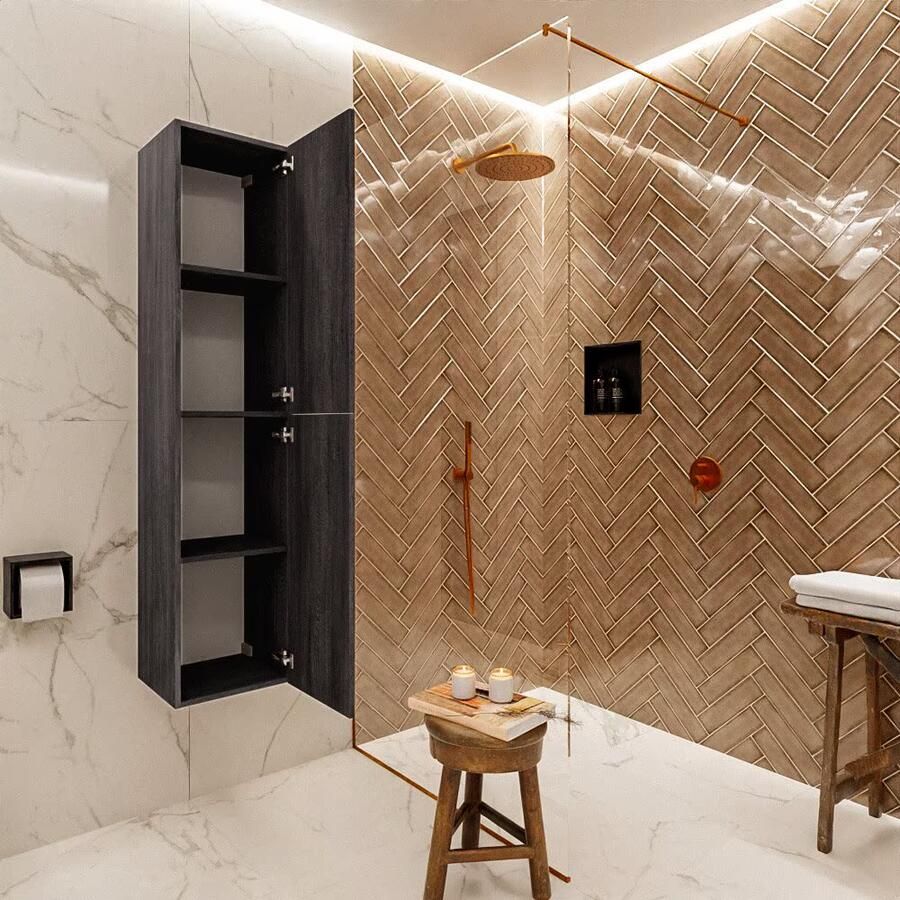 Mondiaz Beam 160cm kolomkast kleur Antracite met 2 deuren - Foto 3