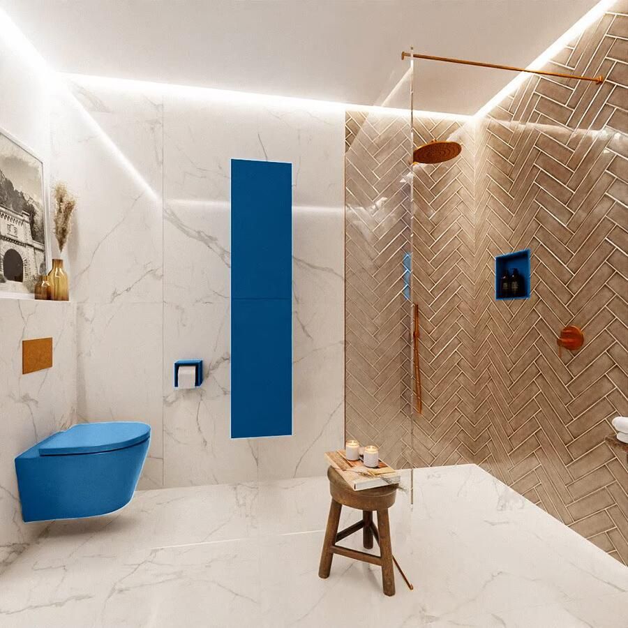 Mondiaz Beam 160cm kolomkast kleur jeans met 2 deuren