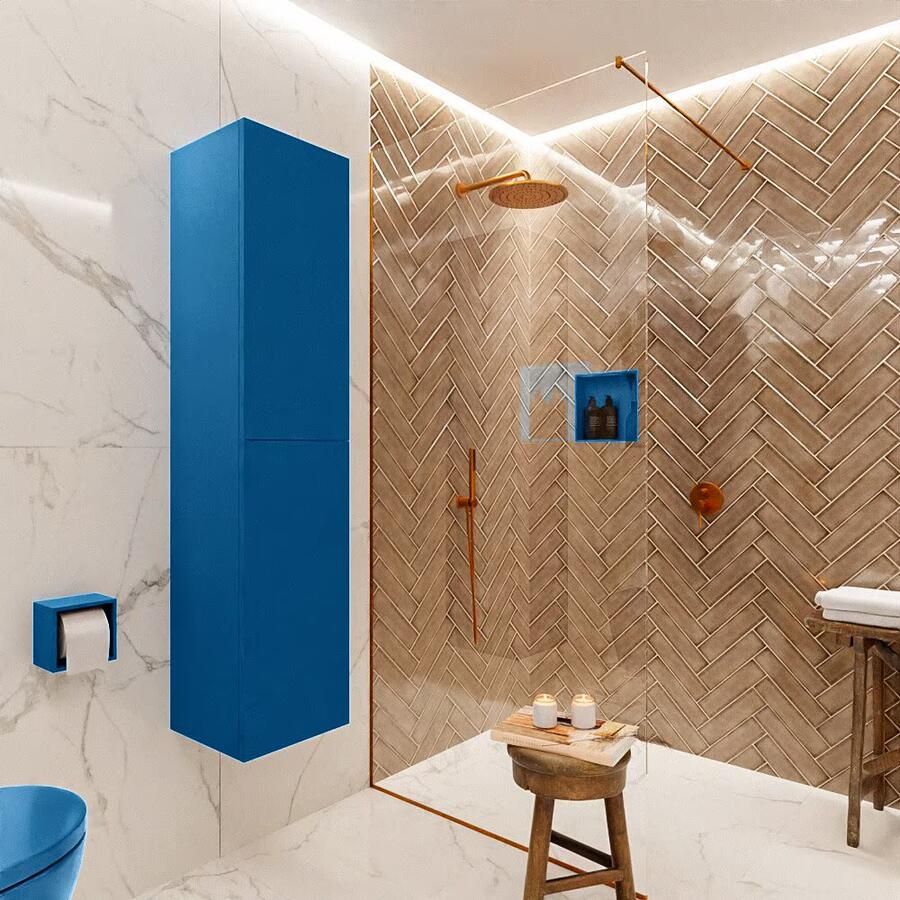 Mondiaz Beam 160cm kolomkast kleur jeans met 2 deuren - Foto 2