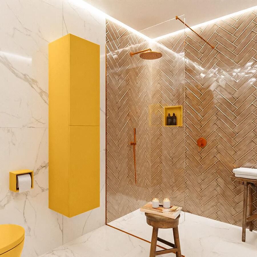 Mondiaz Beam 160cm kolomkast kleur ocher met 2 deuren - Foto 2