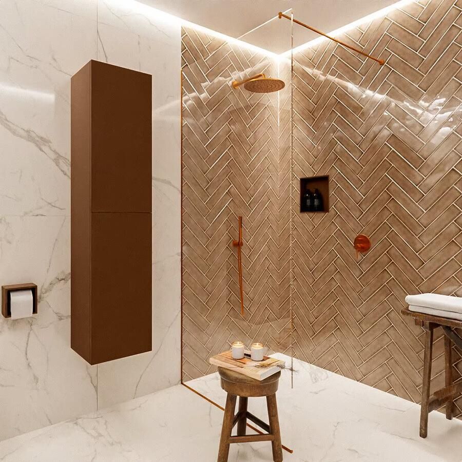 Mondiaz Beam 160cm kolomkast kleur rust met 2 deuren - Foto 3