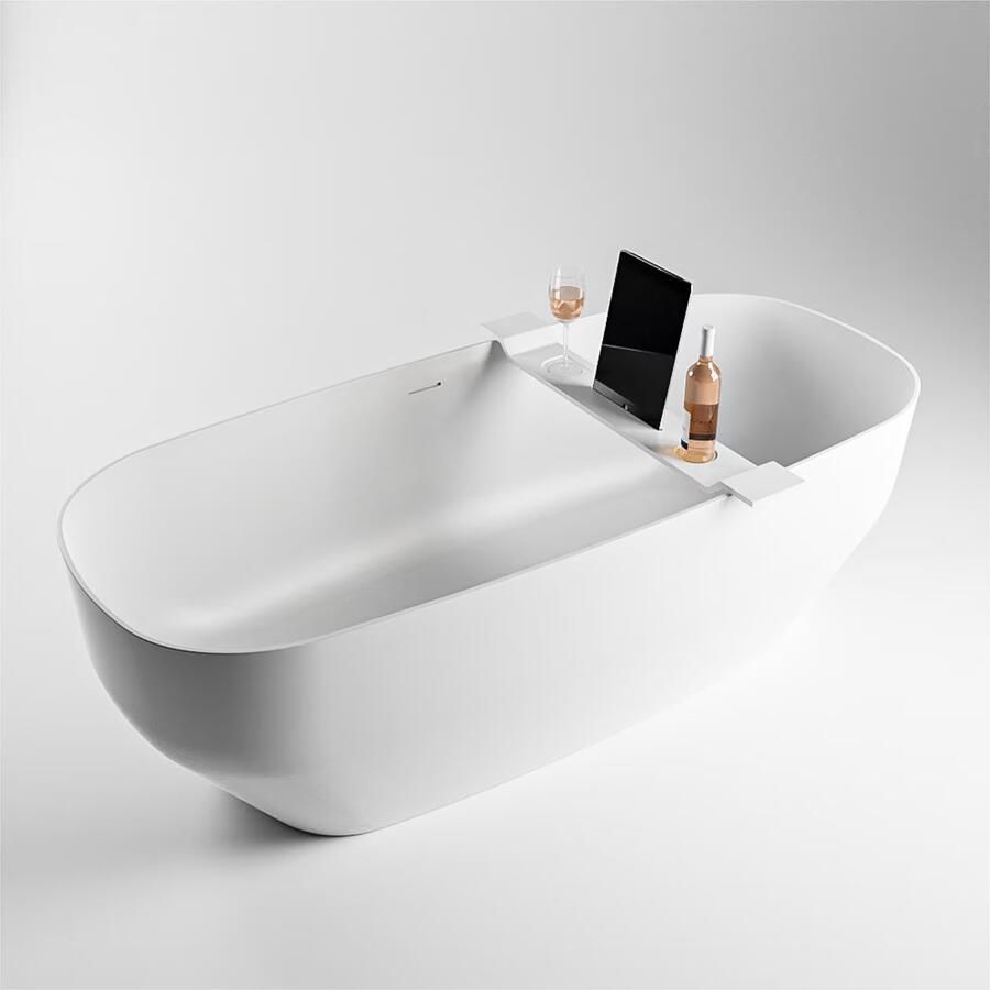 Mondiaz EASY badplank solid surface 86 cm kleur Talc - Foto 3