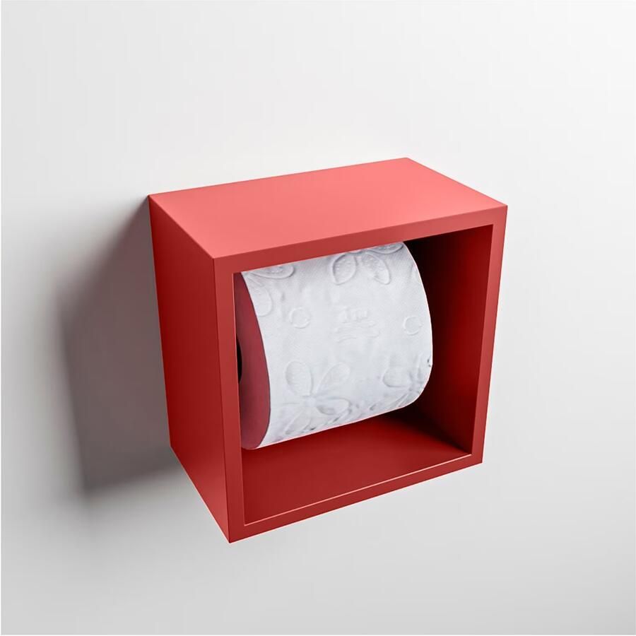 Mondiaz EASY Toiletrolhouder solid surface in- en opbouw 16x16 cm kleur Fire - Foto 3