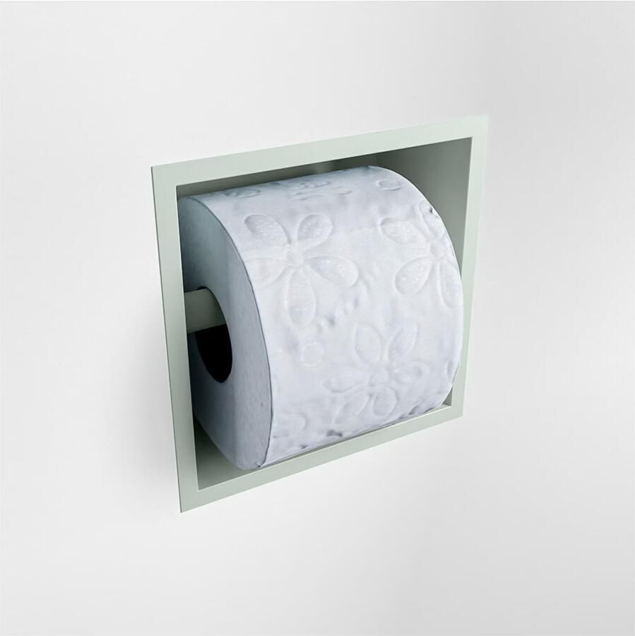 Mondiaz EASY Toiletrolhouder solid surface in- en opbouw 16x16 cm kleur Greey - Foto 3