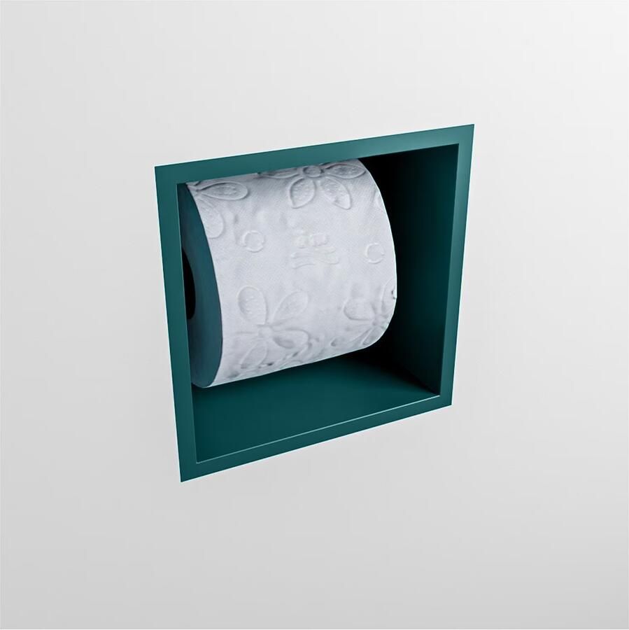 Mondiaz EASY Toiletrolhouder solid surface in- en opbouw 16x16 cm kleur Smag - Foto 2