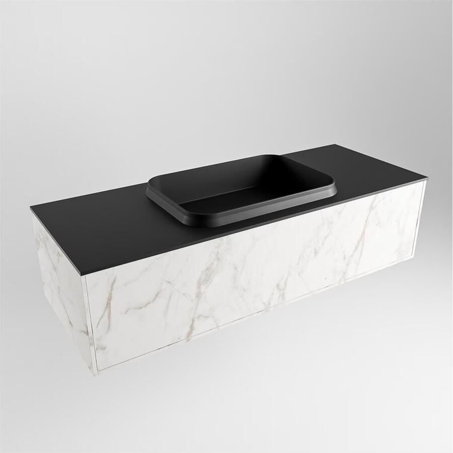 Mondiaz ERIN 120cm badmeubel onderkast kleur carrara met 1 lade wastafel midden 1 kraangat kleur Urban