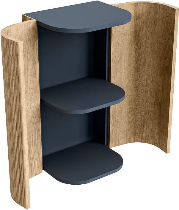 Mondiaz Kolomkast Kurve | 80x45 cm | Greeploos | Push to open | Oak