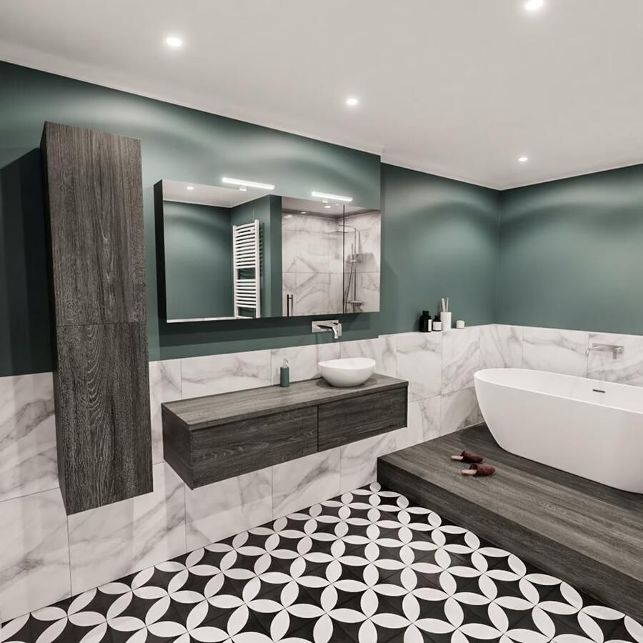 Zaro Lush onderkast met topblad 150cm in kleur ANTRACITE met 2 lades Push tot open geschikt voor rechtse wastafel. Met ovale keramische opzetkom met 0 kraangat(en) in het topblad - Foto 3