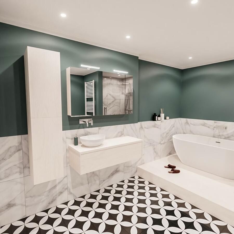 Zaro Lush onderkast met topblad 120cm in kleur UNDERLAYMENT met 1 lades Push tot open geschikt voor linkse wastafel. Met ovale keramische opzetkom met 0 kraangat(en) in het topblad - Foto 3