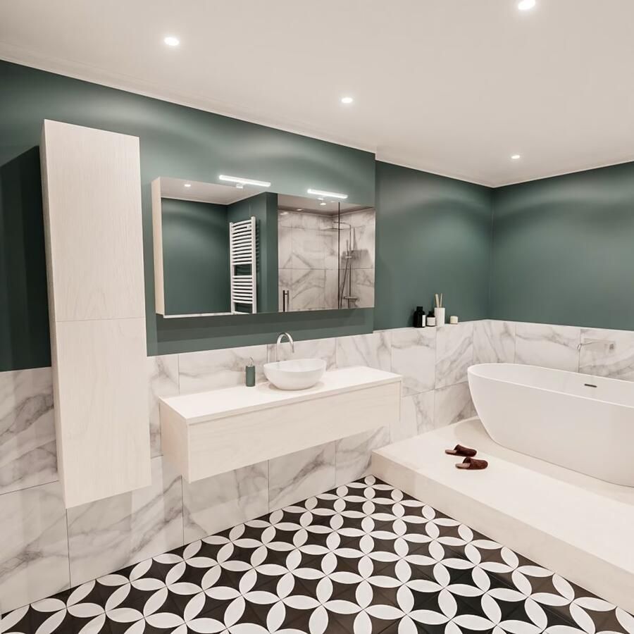 Zaro Lush onderkast met topblad 150cm in kleur UNDERLAYMENT met 1 lades Push tot open geschikt voor gecentreerde wastafel. Met ovale keramische opzetkom met 1 kraangat(en) in het topblad - Foto 3