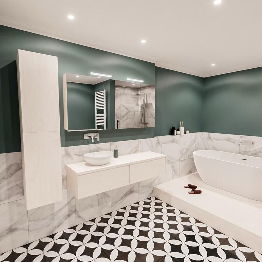 Zaro Lush onderkast met topblad 150cm in kleur UNDERLAYMENT met 2 lades Push tot open geschikt voor linkse wastafel. Met ovale keramische opzetkom met 0 kraangat(en) in het topblad - Foto 3