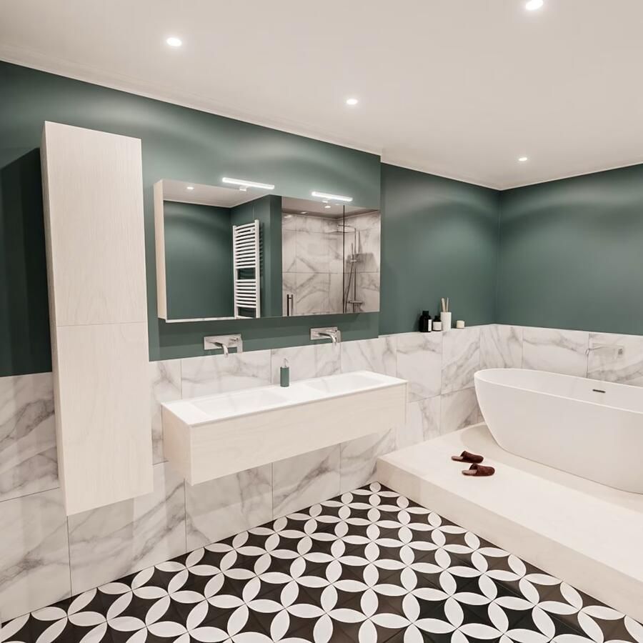 Zaro Lush onderkast 150cm in kleur UNDERLAYMENT met 1 lade Push tot open geschikt voor dubbele wastafel. Compleet met solid surface wastafel cloud M35219met 0 kraangat(en) - Foto 3