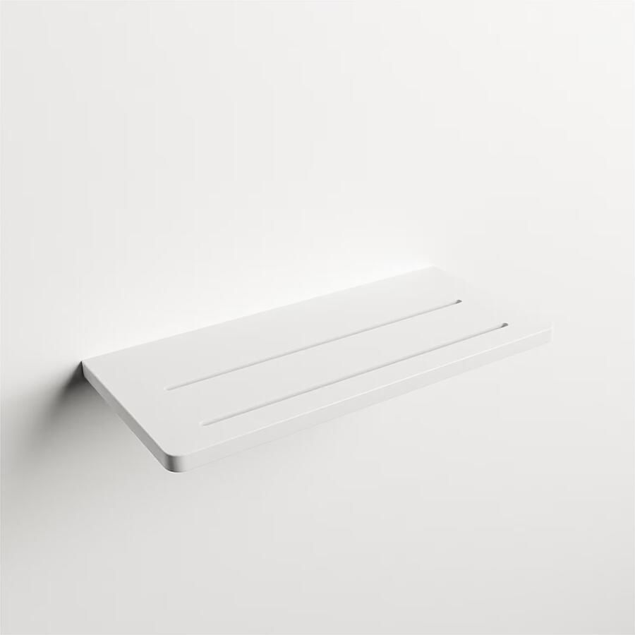 Mondiaz Planchet Easy | Wandmontage | 31x14x1.2 cm | Solid Surface | Rechthoek | Talc - Foto 3