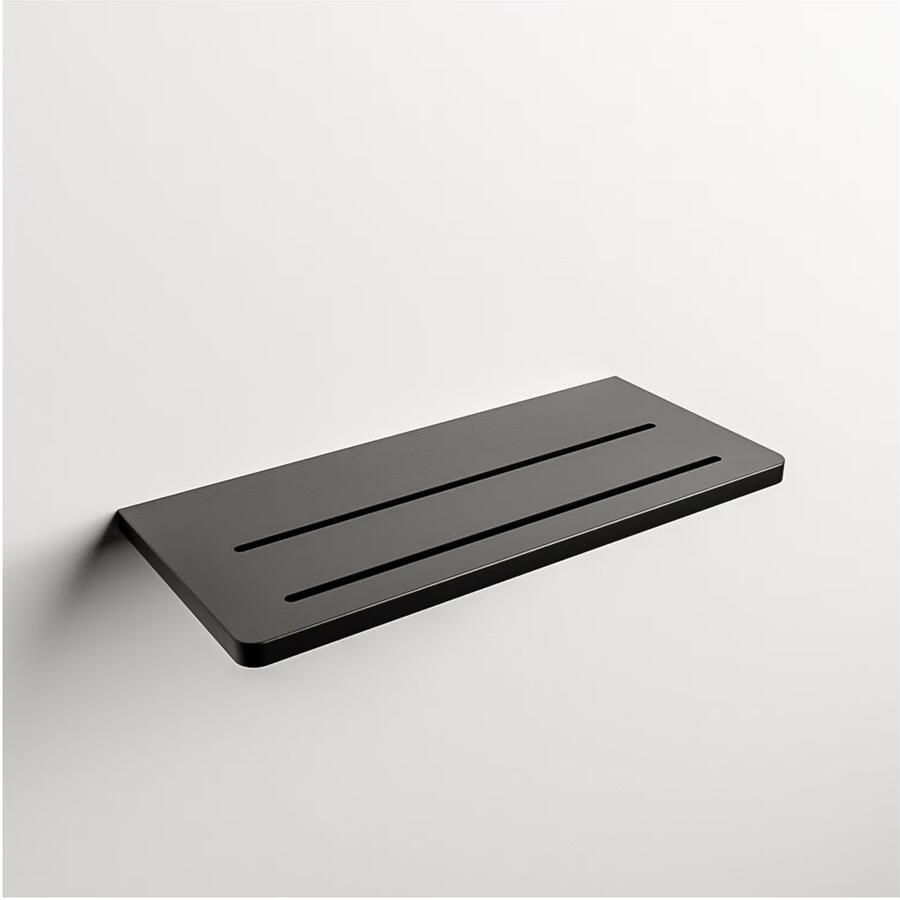 Mondiaz Planchet Easy | Wandmontage | 31x14x1.2 cm | Solid Surface | Rechthoek | Urban - Foto 3